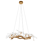 Люстра подвесная с прозрачными стеклянными птичками на ветвях Диаметр 100 см Serip Voa варинант исполнения - 2 | Loft Concept в Липецке