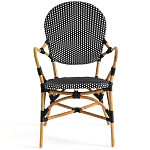 Кресло плетеное из ротанга Ronald Black White Rattan Chair варинант исполнения - 2 | Loft Concept в Липецке