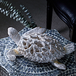 Статуэтка черепаха с ажурным панцирем и детализированной текстурой в белом цвете Marine Accessories варинант исполнения - 7 | Loft Concept в Липецке