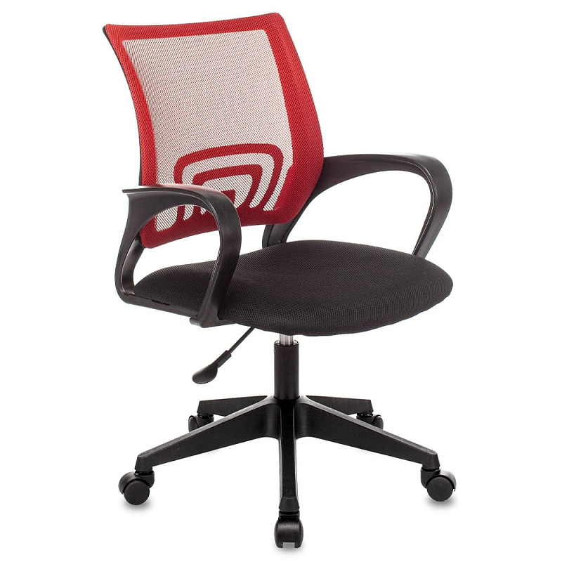 Офисное кресло с основанием из черного пластика Desk chairs Red Черный Красный Офисное кресло с основанием из черного пластика Desk chairs Red Черный Красный в Липецке | Loft Concept