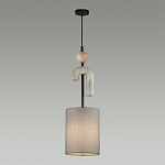 Подвесной светильник с серым тканевым плафоном Flourish варинант исполнения - 3 | Loft Concept в Липецке