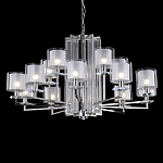 Люстра многоярусная с 15-ю цилиндрическими плафонами из стекла Laurent варинант исполнения - 1 | Loft Concept в Липецке