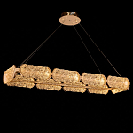 Люстра прямоугольная с текстурным природным рисунком IceFlame варинант исполнения - 1 | Loft Concept в Липецке