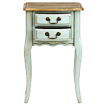 Прикроватная тумба из массива березы светло-бирюзовая Montmartre Provence Bedside Table варинант исполнения - 3 | Loft Concept в Липецке