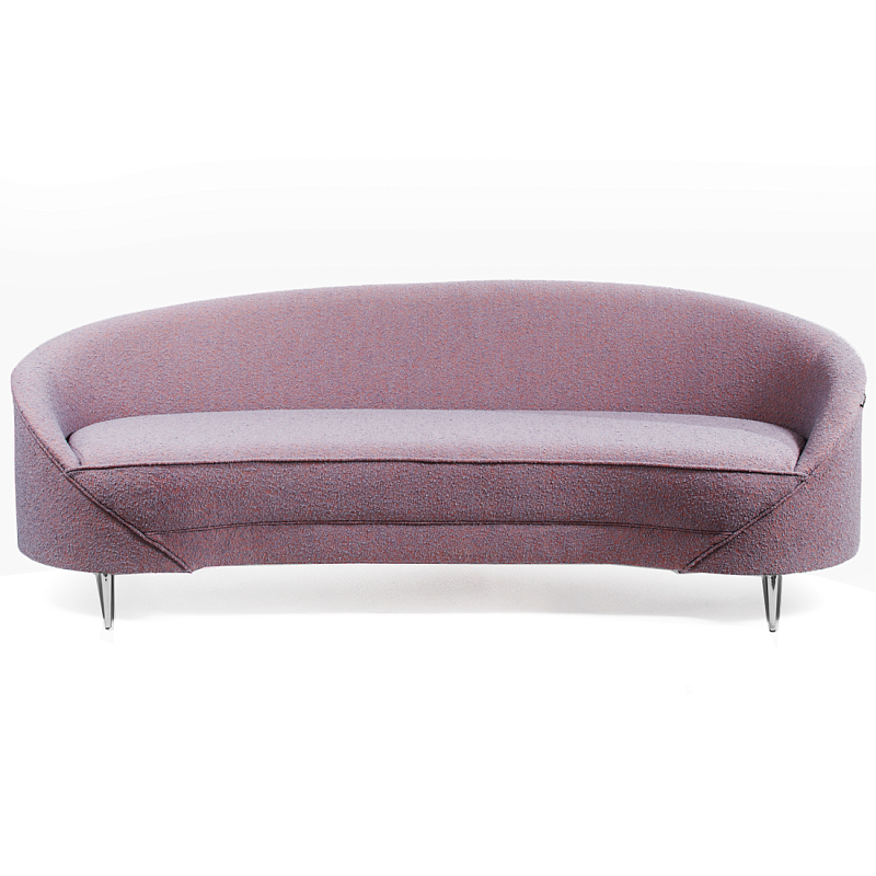 Диван Paulet Sofa Сиреневое Букле Лиловый Хром Диван Paulet Sofa Сиреневое Букле Лиловый Хром в Липецке | Loft Concept