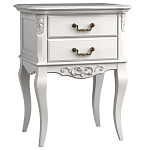 Тумба прикроватная белого цвета из массива бука в стиле прованс White Provence варинант исполнения - 1 | Loft Concept в Липецке