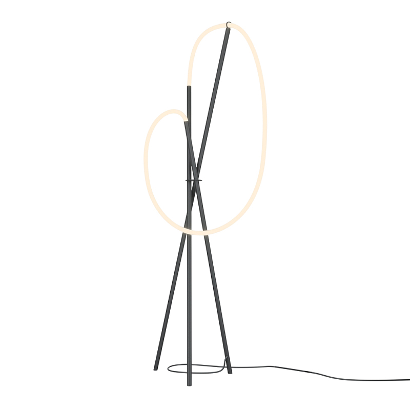 Напольный светильник Crochet 3000К 36Вт Черный Латунь в Липецке | Loft Concept 