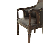 Кресло кожаное на 4-х деревянных ножках из массива березы Ethan Armchair brown варинант исполнения - 4 | Loft Concept в Липецке