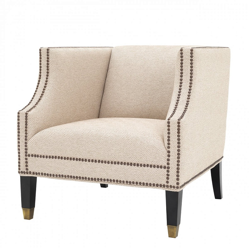 Кресло Eichholtz Chair Doheny Песочный Черный Латунь Кресло Eichholtz Chair Doheny Песочный Черный Латунь в Липецке | Loft Concept