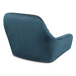 Стул с мягкой синей обивкой из велюра и подъемно-поворотным механизмом на черных колесиках Harper Blue варинант исполнения - 3 | Loft Concept в Липецке