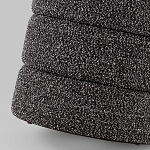 Пуф Three Gray в ткани букле серого цвета варинант исполнения - 6 | Loft Concept в Липецке