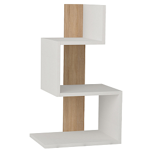 Стол приставной трехъярусный белого цвета ROSIE SIDE TABLE WHITE OAK