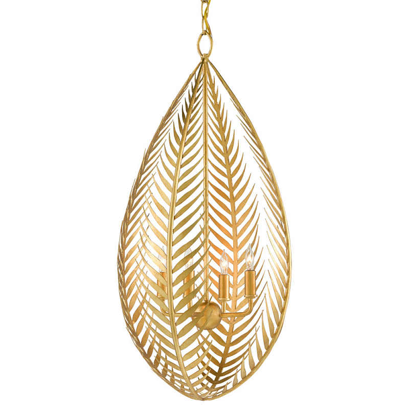 Люстра каплевидной формы из золотых пальмовых листьев Graceful Palm Branch Золотой Люстра каплевидной формы из золотых пальмовых листьев Graceful Palm Branch Золотой в Липецке | Loft Concept