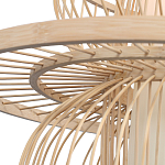 Подвесной светильник фигурный из деревянных прутьев с плафоном из натуральной ткани Light Inside the Cell варинант исполнения - 6 | Loft Concept в Липецке