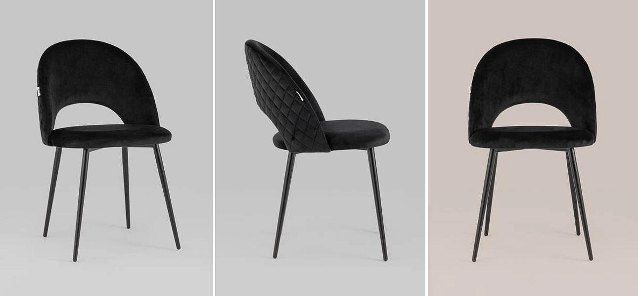 Стул CLIFF Chair Черный Велюр Стул CLIFF Chair Черный Велюр - Loft-Concept в Липецке
