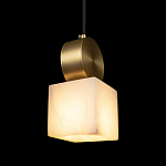 Подвесной светильник с квадратным мраморным плафоном Marble square варинант исполнения - 6 | Loft Concept в Липецке