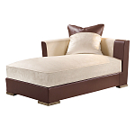 Элитарная современная кушетка Birmingham с кожаными вставками  варинант исполнения - 1 | Loft Concept в Липецке