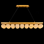 Люстра линейная прямоугольная с сферическими плафонами Phased Spheres варинант исполнения - 2 | Loft Concept в Липецке