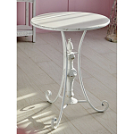 Столик белый кованный в прованском стиле Vaucluse варинант исполнения - 5 | Loft Concept в Липецке