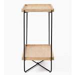 Консоль деревянной столешницей и полкой Wooden Table Top and Shelf варинант исполнения - 1 | Loft Concept в Липецке