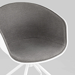 Офисное кресло из пластика с мягким сиденьем Eggshell Grey варинант исполнения - 7 | Loft Concept в Липецке