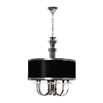 Люстра подвесная круглая с черным абажуром и чашей крепления в форме многогранника Natural Concepts варинант исполнения - 2 | Loft Concept в Липецке