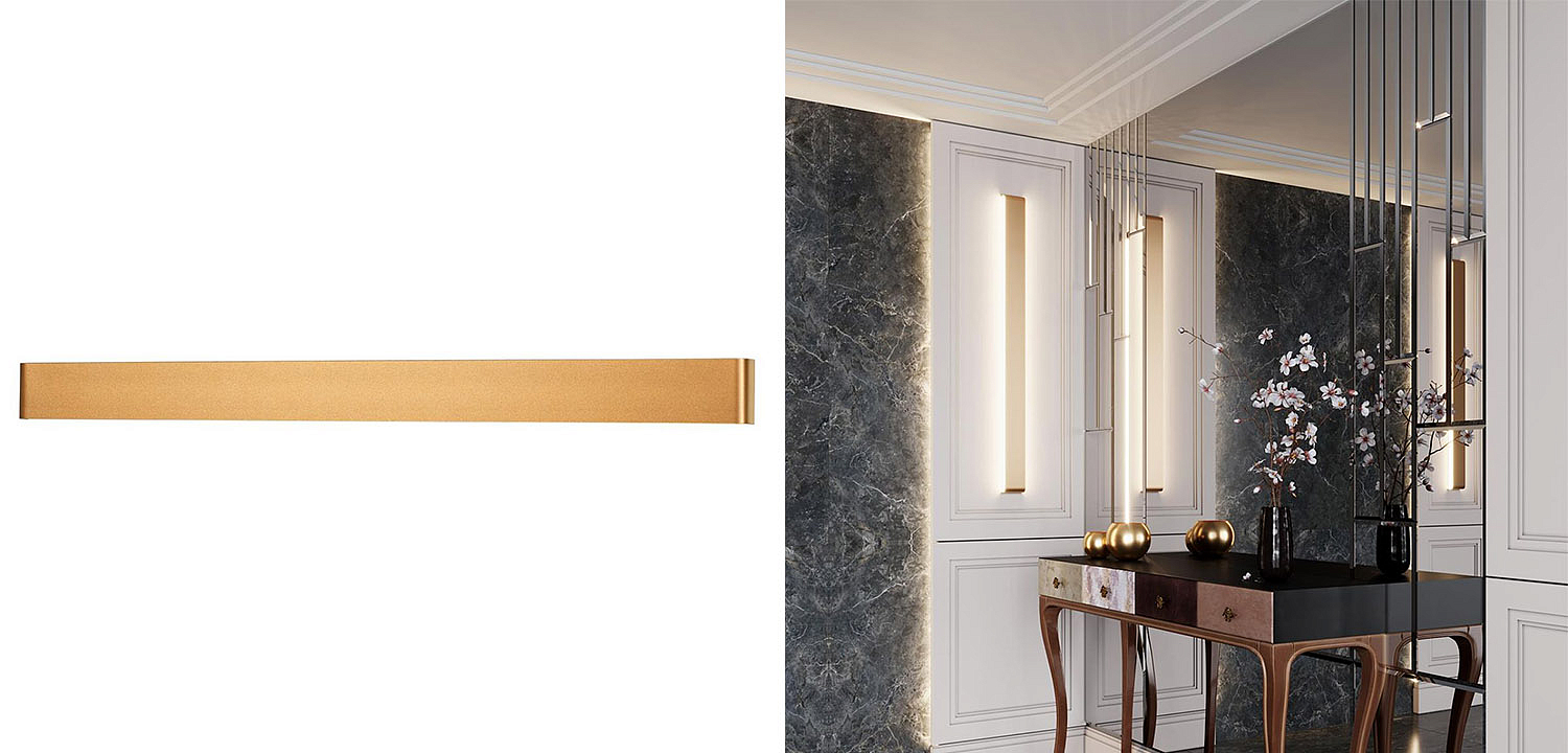 Бра Obverse Gold Long Wall lamp Бра Obverse Gold Long Wall lamp - Loft-Concept в Липецке
