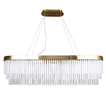 Люстра подвесная овальная со стеклянными трубками Nembus варинант исполнения - 1 | Loft Concept в Липецке