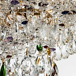 Люстра с прозрачными и цветными подвесками из хрусталя Colorful Crystals Chandelier 12 варинант исполнения - 3 | Loft Concept в Липецке