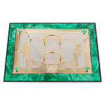 Настольный письменный набор из малахита и долерита с декором в виде герба России Leader Organizer варинант исполнения - 4 | Loft Concept в Липецке