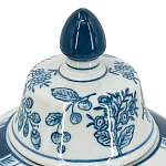 Ваза с крышкой и голубым цветочным рисунком на белом фоне Blue & White Ornament варинант исполнения - 3 | Loft Concept в Липецке