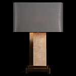 Настольная лампа с основанием из натурального камня c серым прямоугольным абажуром Lapis Tiburtinus варинант исполнения - 2 | Loft Concept в Липецке