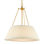 Подвесной светильник светодиодный с фактурным тканевым конусообразным абажуром White Fabric Lampshade варинант исполнения - 3 | Loft Concept в Липецке