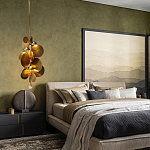 Люстра креативная из дисков цвета латунь Constellation Light and Style варинант исполнения - 3 | Loft Concept в Липецке