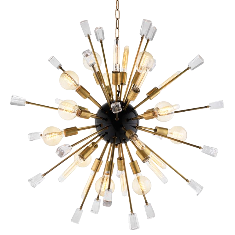 Люстра Eichholtz Tivoli Chandelier Brass S Черный Латунь Прозрачный (Transparent) Люстра Eichholtz Tivoli Chandelier Brass S Черный Латунь Прозрачный (Transparent) в Липецке | Loft Concept
