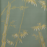 Обои ручная роспись Bamboo Golden on Blue grey dyed silk варинант исполнения - 2 | Loft Concept в Липецке