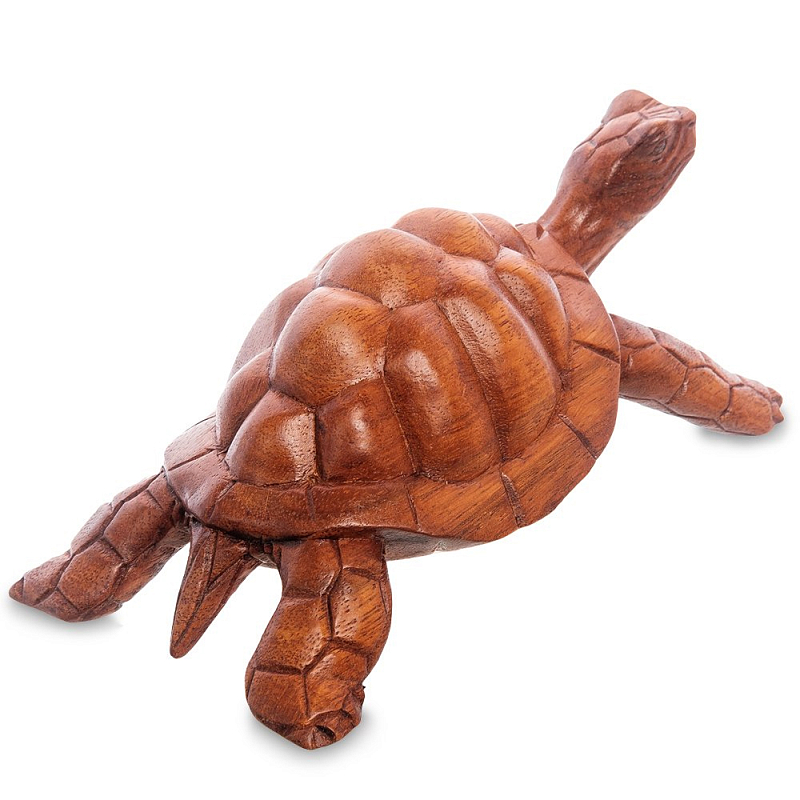 Статуэтка в виде черепахи деревянная Turtle world Коричневый Статуэтка в виде черепахи деревянная Turtle world Коричневый в Липецке | Loft Concept