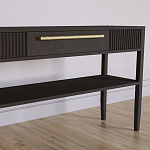 Дизайнерская Консоль с полкой и ящиком Primo Темный орех варинант исполнения - 3 | Loft Concept в Липецке