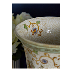 Ваза из фарфора на бронзовом основании Turquoise Blooming Garden варинант исполнения - 7 | Loft Concept в Липецке