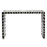 Консоль Дизайнерская Kenya Console ZEBRA Bone Inlay black варинант исполнения - 1 | Loft Concept в Липецке
