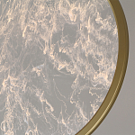 Светодиодный подвесной светильник круглой формы с металлической рамой золотого цвета Marble Glow 47 варинант исполнения - 4 | Loft Concept в Липецке