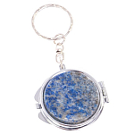 Зеркало брелок карманное двухстороннее из натурального камня Лазурит Stone Mirrors варинант исполнения - 5 | Loft Concept в Липецке