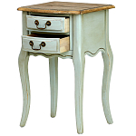 Прикроватная тумба из массива березы светло-бирюзовая Montmartre Provence Bedside Table варинант исполнения - 4 | Loft Concept в Липецке