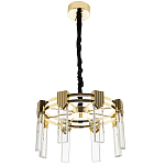 Люстра с прямоугольными хрустальными плафонами Glass Rectangles Gold Chandelier 46 варинант исполнения - 2 | Loft Concept в Липецке