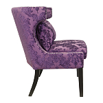 Полукресло с мягкой обивкой из жаккарда на 4-х ножках из массива березы Baroque Armchair violet варинант исполнения - 1 | Loft Concept в Липецке