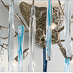 Бра с ветвистым каркасом из металла и подвесками из стекла Droplet Chandelier варинант исполнения - 3 | Loft Concept в Липецке