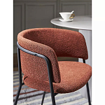 Стул полукруглый мягкий с буклированной обивкой Chair with Boucle Upholstery варинант исполнения - 6 | Loft Concept в Липецке