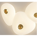 Потолочный светильник с тремя овальными матовыми плафонами TRIDalmen варинант исполнения - 4 | Loft Concept в Липецке