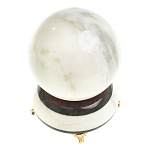Шар декоративный на подставке из натуральных камней Змеевик и Мрамор Белый Natural Stone Spheres 10.5 см варинант исполнения - 1 | Loft Concept в Липецке