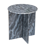 Столик кофейный с столешницей из черного мрамора Compact Black Marble Table варинант исполнения - 2 | Loft Concept в Липецке